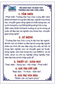 Tầm nhìn - sứ mệnh - Triết lý giáo dục